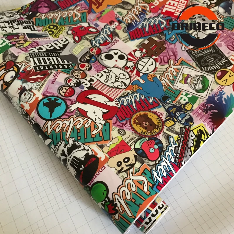 cartoon dice skull sticker bomb vinyl sticker 2