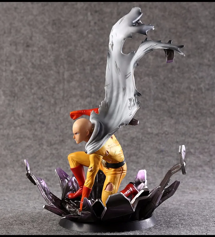 One Punch Man Saitama Sensei Action Figure | 240mm PVC Statue | Genos Model Toy from One-Punch Man Anime image 3