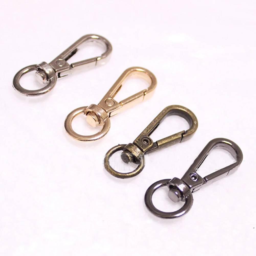 5pcs 4 Size Gold Silver Bronze Swivel Lobster Clasp Clips Key Hook Keychain Split Key Ring Findings Clasps For Keychains Making
