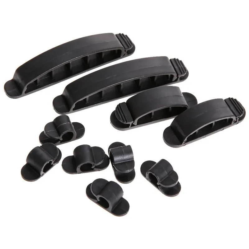 

10PCS Universal Cable Holder Clip Buckle Cord Plastic Ties Wire Organizer Fastener Cable Management Wiring Accessories