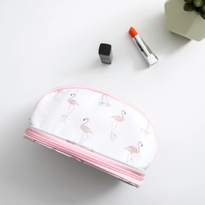 Portable Makeup Bag Brush Organizer Printed Zipper Travel Toiletry Case Cosmetic Bags for Women CD88