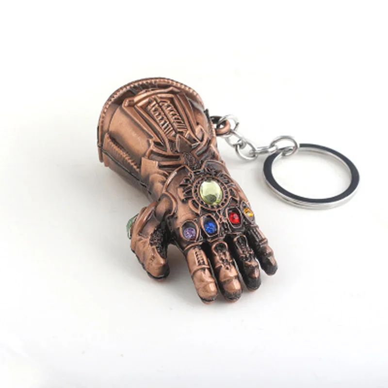 

Keychain Marvel Avengers 4 Infinite Gloves Cosplay Accessories Alloy Material Glove Model Peripheral Toys Accessory Keychain