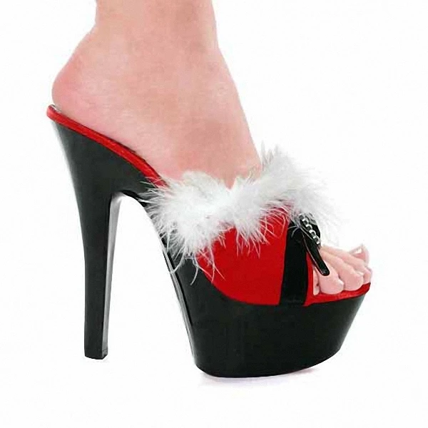 

15 cm euramerican popularity shows DJ dance shoes Feather open-toed sandals evening show appeal for women's shoes