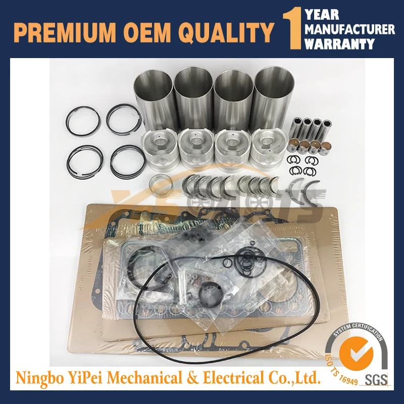 

V1902 Overhaul Rebuild Kit For Kubota engine KX101 excavator piston gasket set