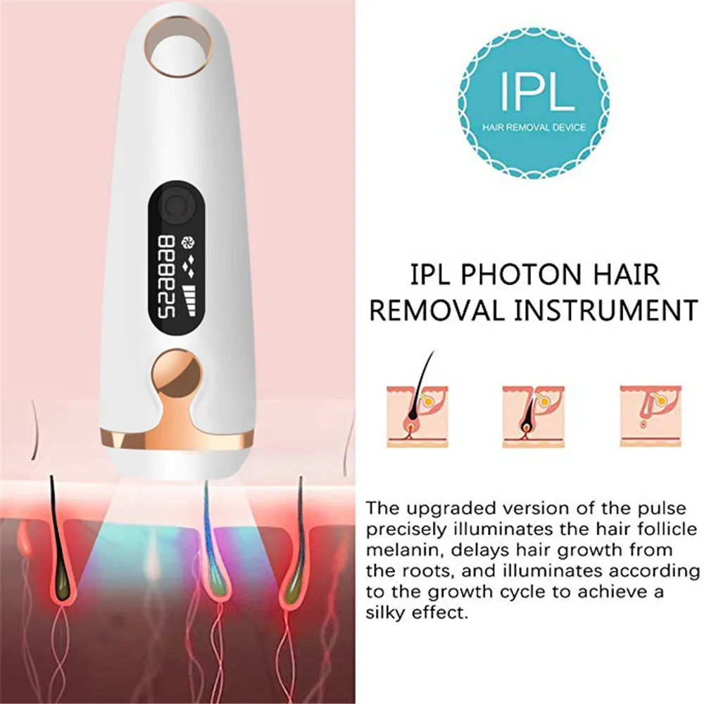 IPL эпилятор, перманентное удаление волос, для лица, тела, 500000, вспышка, сенсорный, тело, ноги, бикини, триммер, фотоэпилятор для женщин, кремовая кожа