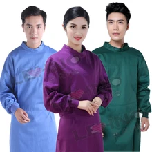 Унисекс Doctors рабочая одежда длинные хлопок стирка одежда Скраб Топы с высоким горлом хирургическая медицинская одежда куртки+ Кепка