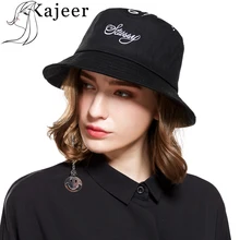 Kajeer мужские складывающиеся шляпы хип-хоп плоские шапки для рыбака Мужские Женские кепки для девушек крутой, в стиле панк металлические серьги в виде смайлика Панама шляпа