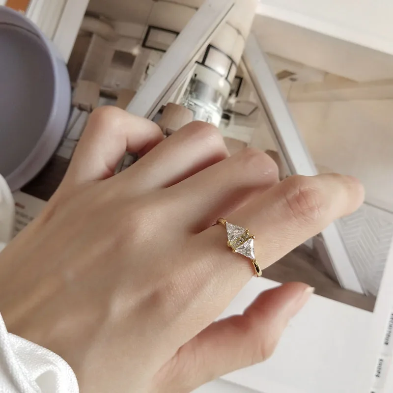 

Stackable Eternity Rings For Women 925 Silver Rose Gold Filled Small Zircon White Crystal Minimalist Thin Ring Female CZ