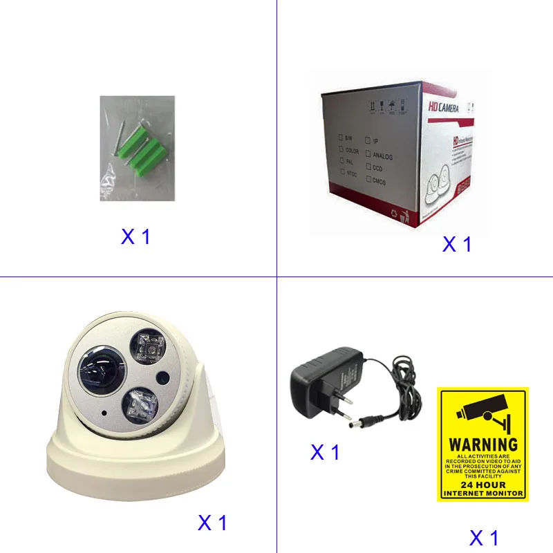 AHD 5MP SONY IMX326 CMOS Sensor AHD-H Indoor Dome With 2.1mm lens 2 Array IR leds IR Cut Night Vision CCTV Surveillance Cameras 