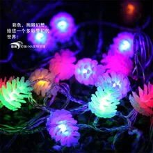 5 M 28 светодиодный RGB сосновая шишка светодиодный гирлянды праздник Рождество Свадебная вечеринка Шторы осветительных элементов декора