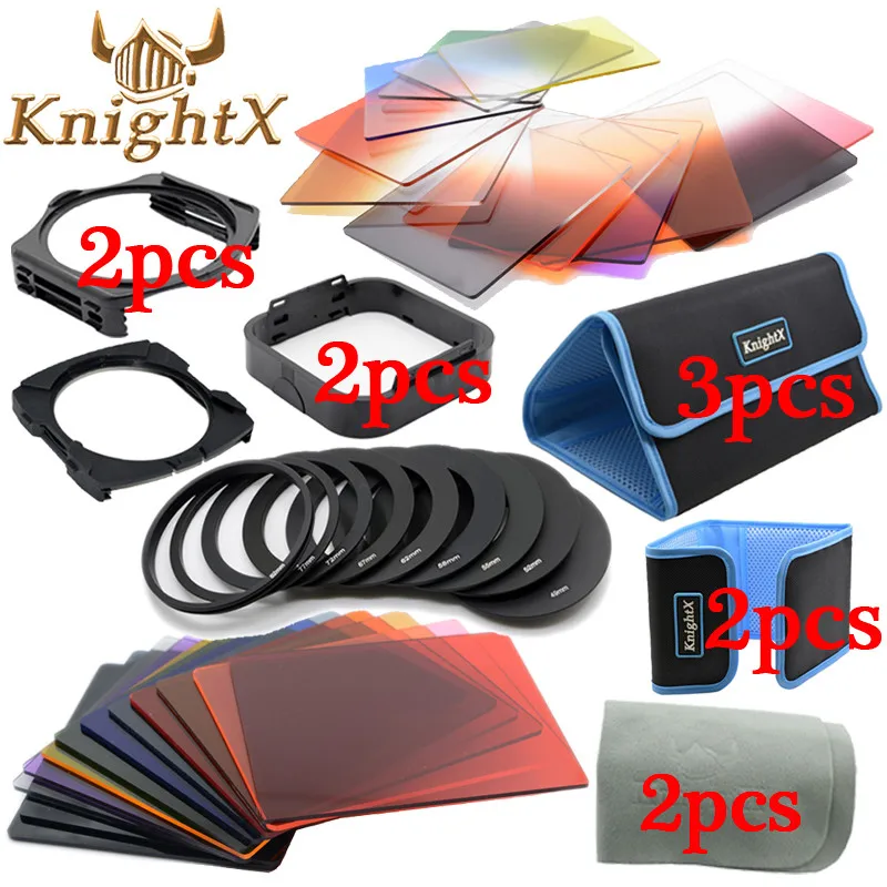 

KnightX 24 Filter 9 Ring color fpr cokin p series color filter for nikon d5300 canon 600d 700d 550d 550 d3200 d3300 d5100 d5500
