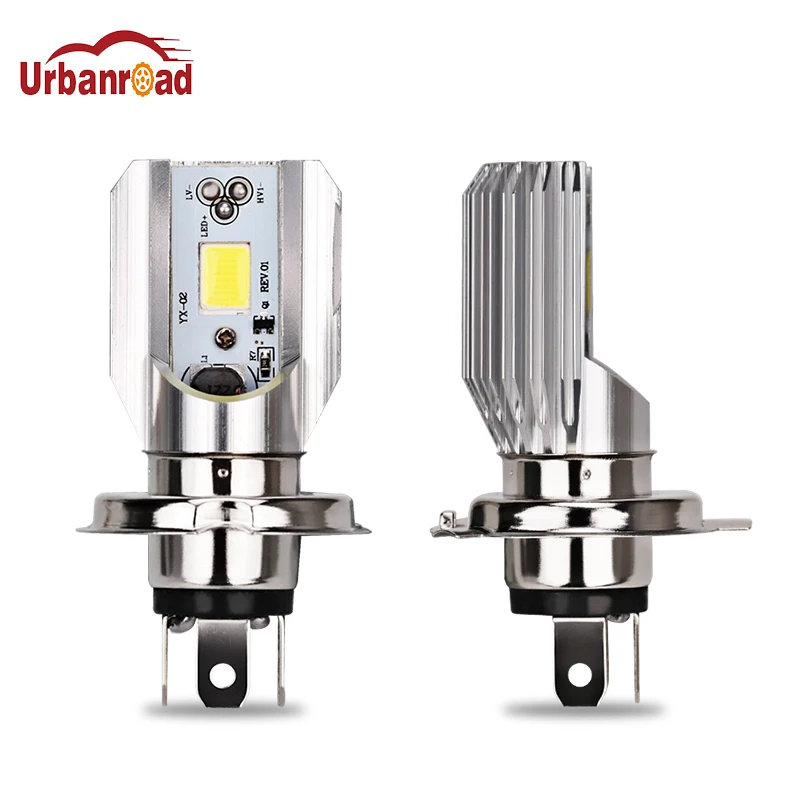 Urbanroad 1PCS LED Motorcycle Headlight H4 HS1 Headlamp Moped Scooter