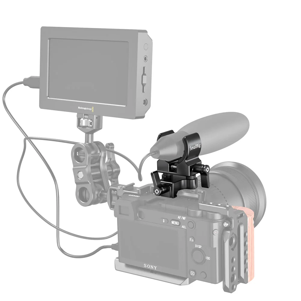 Зажим для камеры SmallRig, быстросъемное крепление для микрофона, держатель для микрофона(зажим NATO), регулируемый BSM2351