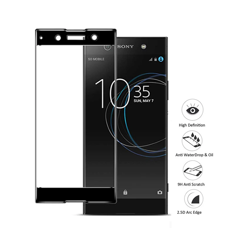 Закаленное стекло с полным покрытием для Sony XA XA1 XA2 Ultra Plus Защита экрана XZ Premium XZ1
