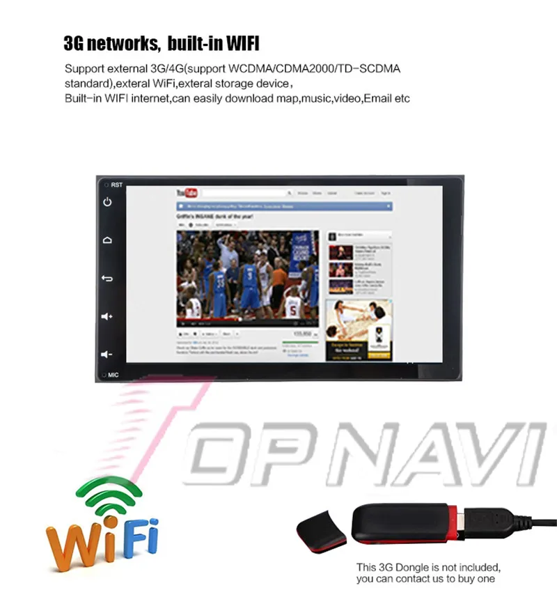 2 din android car gps navigation For Toyota Sienna 2013