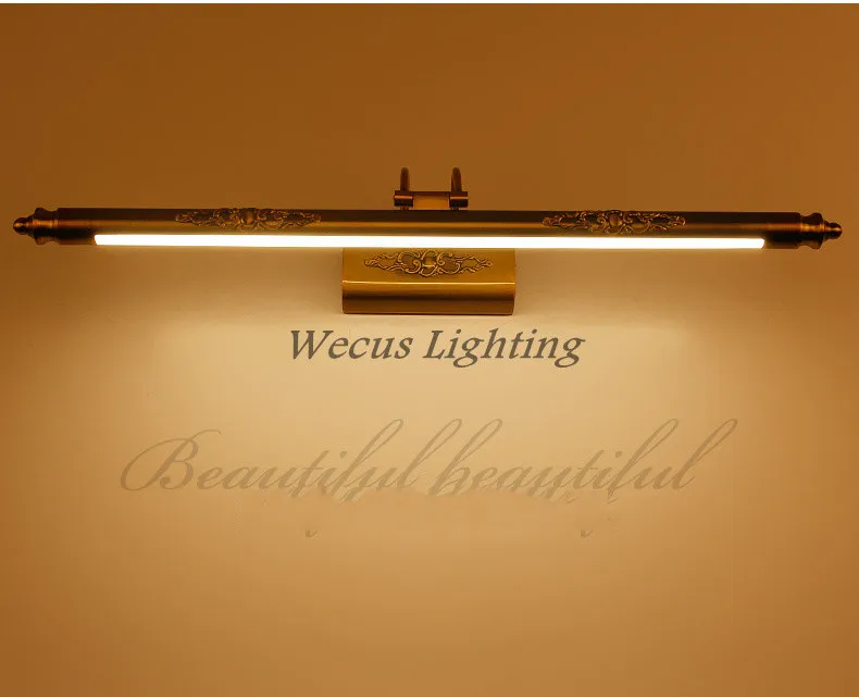 Lâmpadas de Parede Luz do Banheiro Europa Espelho Cosmético Lâmpada 8 w Led Umidade Retro Cômoda 500mm 10 led umidade luz do banheiro retro lâmpadas de parede cômoda