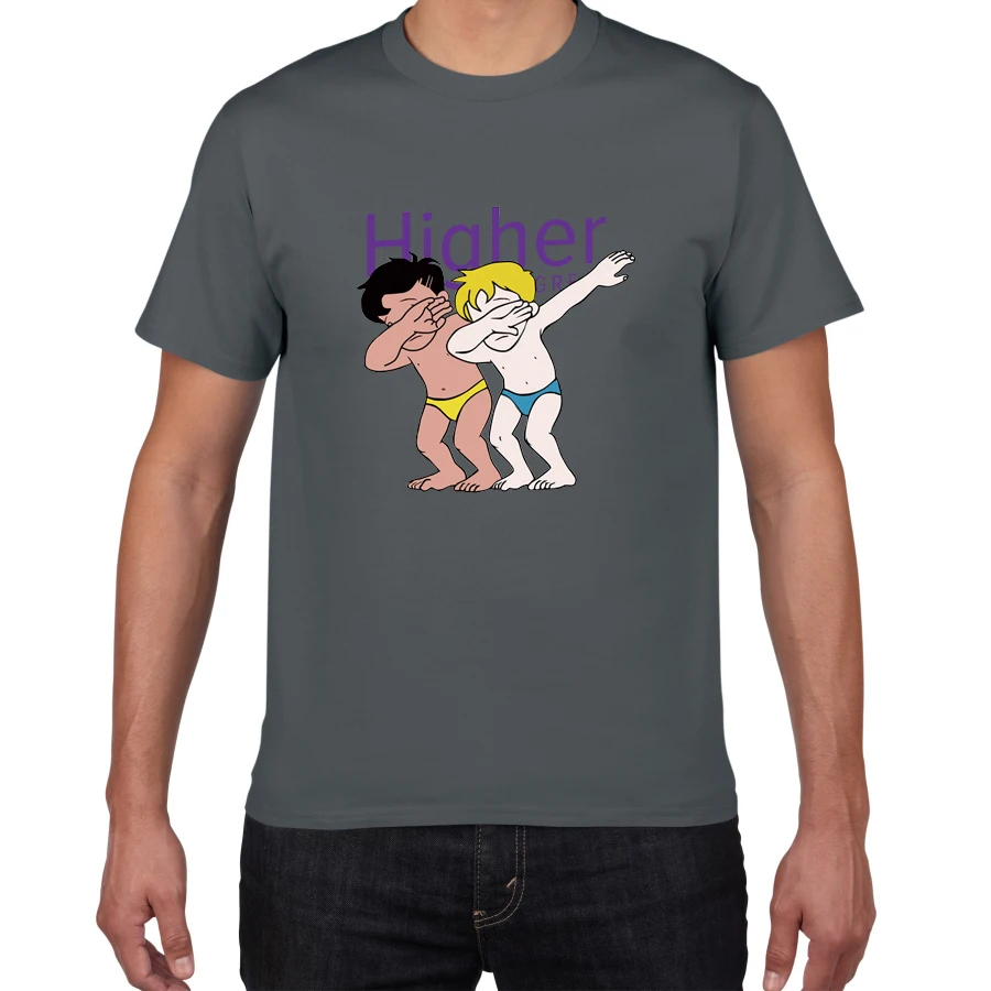 

new funny dabbing higher brother Summer t shirt men 100% cotton dabbing horse men tops tees plus size Men's T-shirt clothes