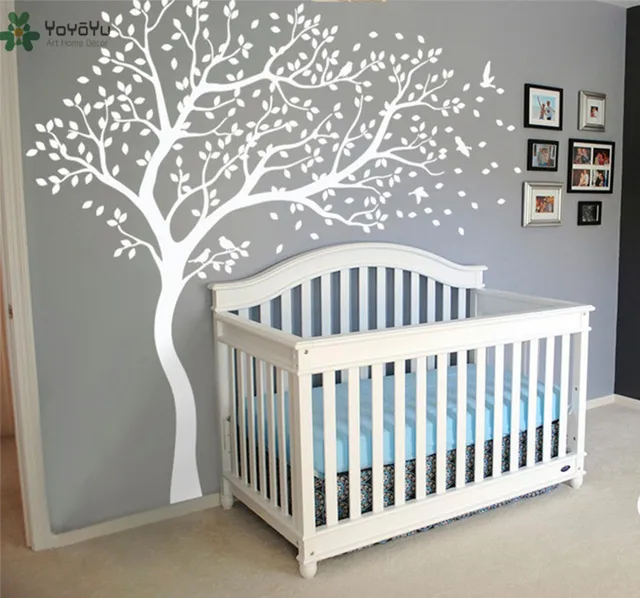 Wall Decal Vinyl Sticker White Tree Large Decor Desgin Wall Decal Vinyl Sticker White Tree Large Decor Desgin Color Mural Nursery Kid
