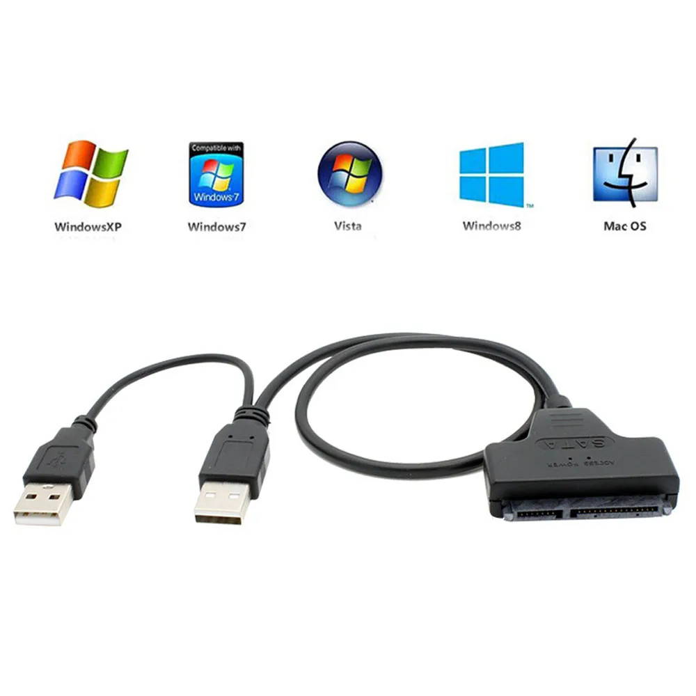 1 шт. свинцовый кабель Компьютерные разъемы HDD SSD адаптер USB на SATA конвертер 7 + 22 Pin 2