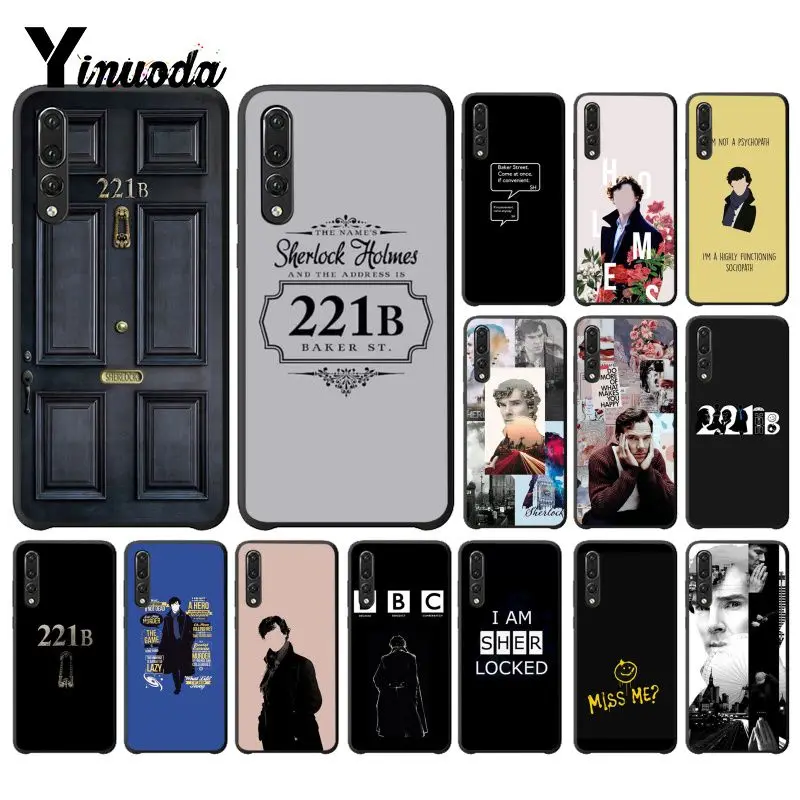 Роскошный чехол для телефона Yinuoda 221B BBC TV Show Sherlock Holmes Huawei P9 P10 Plus Mate9 10 Mate10 Lite P20 Pro