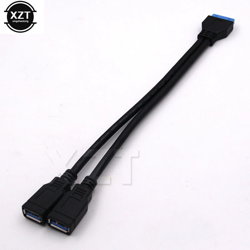 Высококачественный двойной USB 3 0 порты Мама к материнской плате 20 Pin Box Header pin