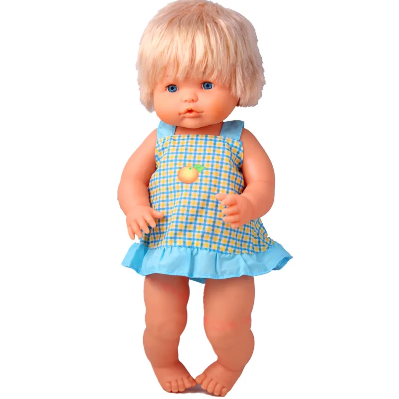 Платье для кукол 41 см Nenuco Doll Ropa y su Hermanita оранжевое платье на подтяжках модное феи 16