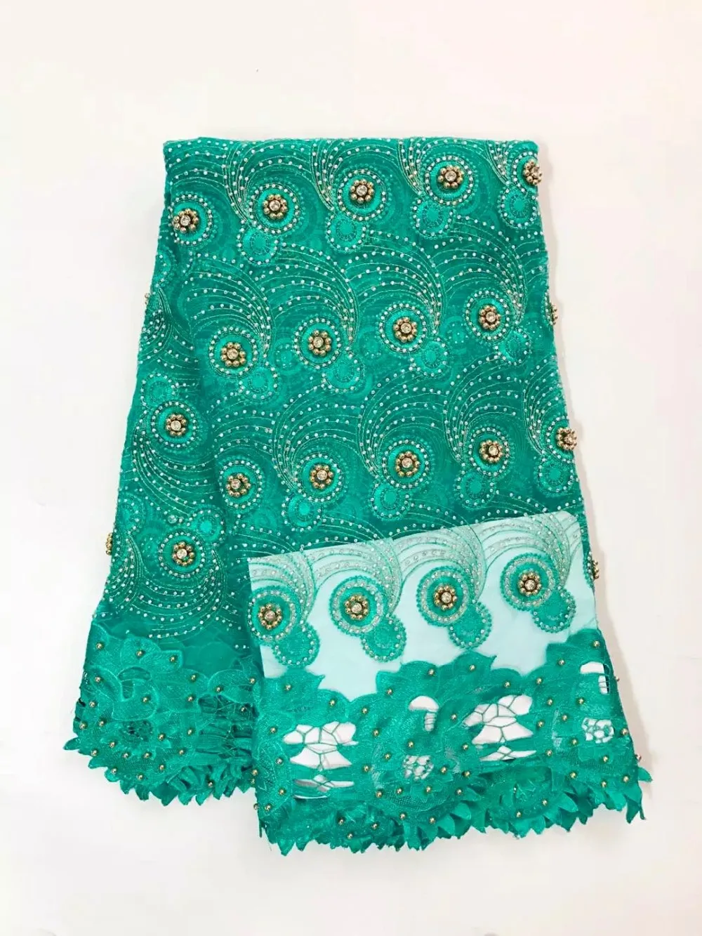 Excellent HOT 6 pieces Nigerian Lace Latest African Lace 2016 Bridal Lace Fabric BLUE Color African French Lace Fabric High Quality S2222 2