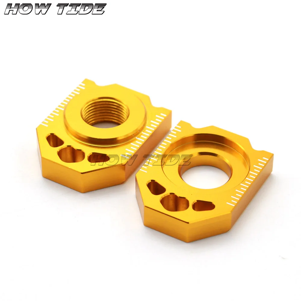 CNC сзади цепь Настройщик ось блока для KTM SX SX-F XC XC-F EXC EXC-F XC-W XCF-W 85 125 150 300 350 450 530 SX85 EXC250 EXC300 - Цвет: gold