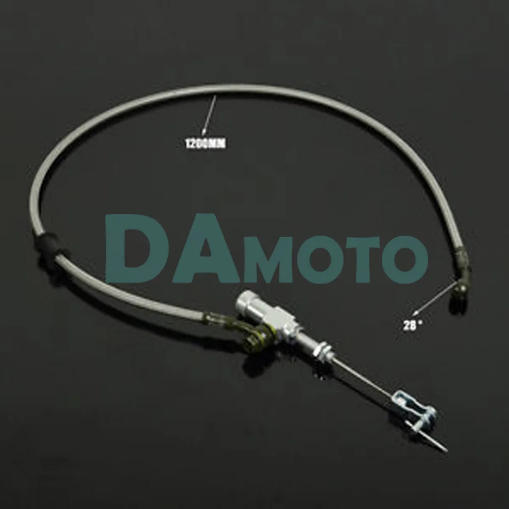 Hydraulic Clutch Master Slave Cylinder Rod Pump + 1200mm Hose With M10