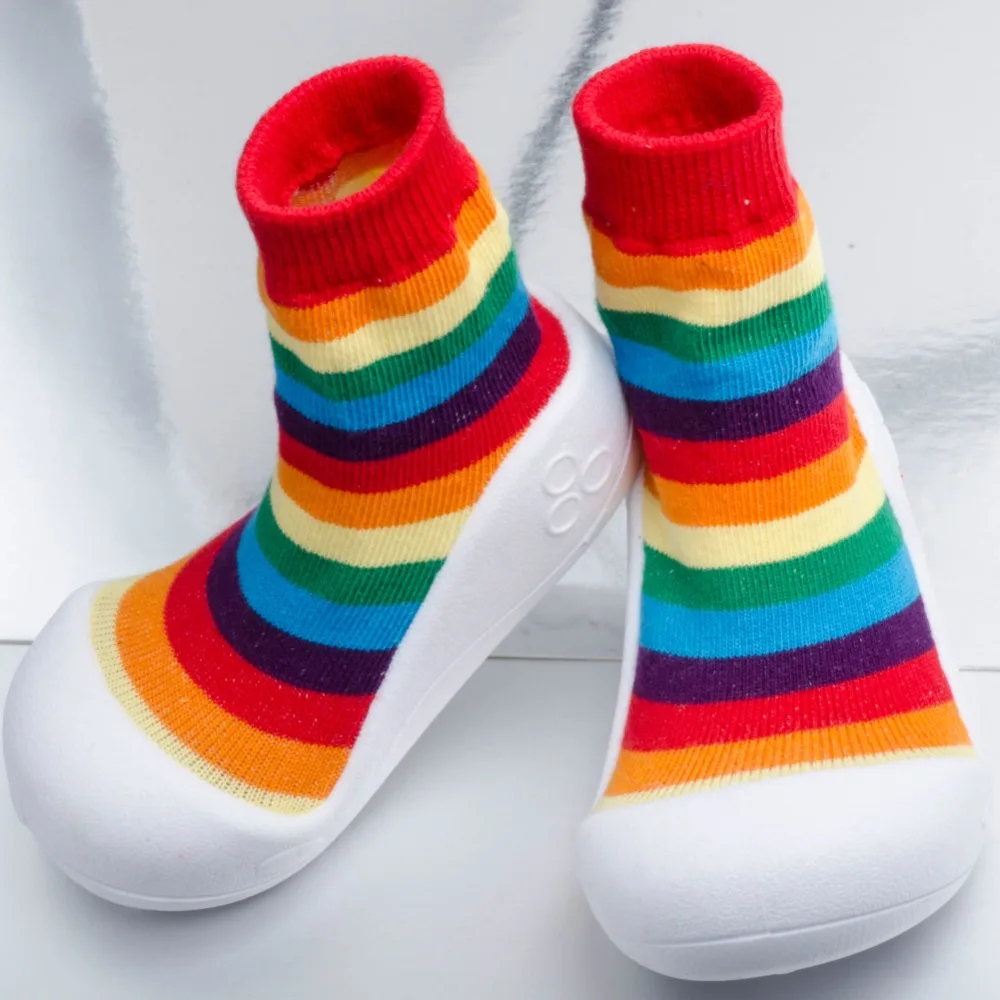Детская обувь для малышей, малышей, мальчиков, малышей, малышей, с мультяшным рисунком, мягкая резиновая подошва, противоскользящие широкие носки-Тапочки