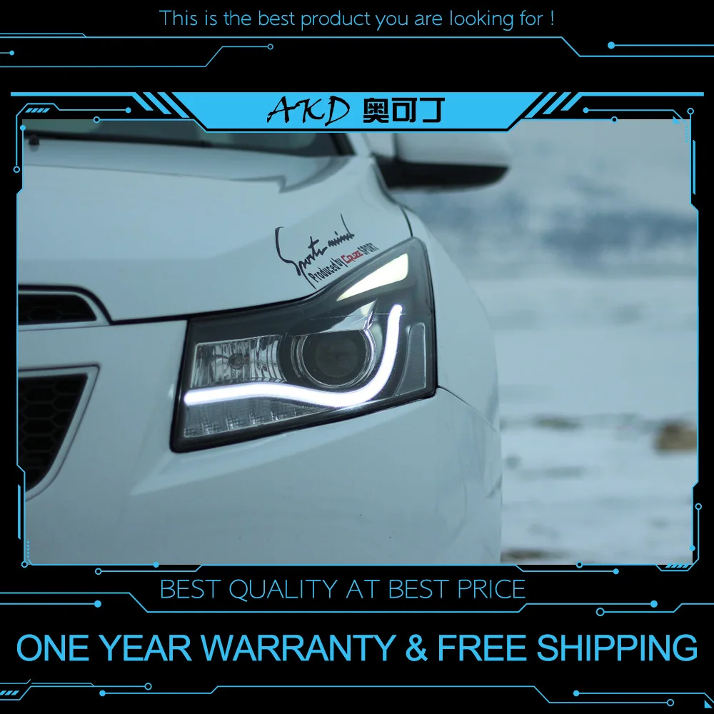  AKD tuning cars Headlight For Chevrolet Cruze 2009-2014 Headlights LED DRL Running lights Bi-Xenon  - 32888884897