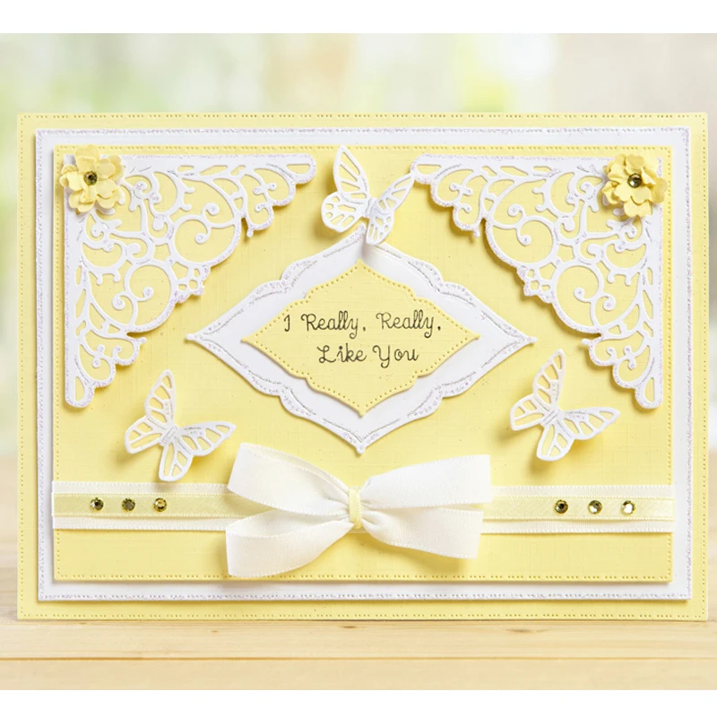 Huge Pop-up Lace Edge Frame Metal Cutting Dies Stencils for DIY Scrapbooking Photo Album Decorative Embossing Craft Die Cut