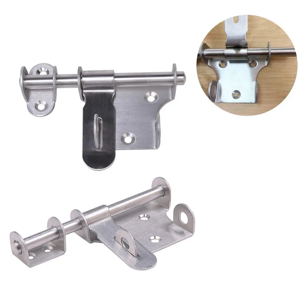 

Heavy-Duty Thicken Stainless Steel Door Lock Latch Slide Bolt Clasp Set