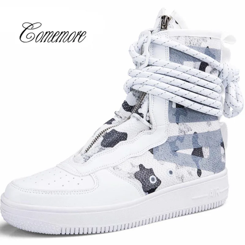 

Comemore High Top Men Shoes Sneakers Men's Sports Shoes Sport Women Running Shoes For Men Sepatu Pu Leather Gym White