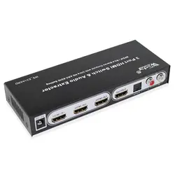 Wiistar новый стиль 3 порты и разъёмы Переключатель HDMI MHL аудио Extractor SPDIF/RCA стерео выход puts whith oltra HD ARC EDID sotting