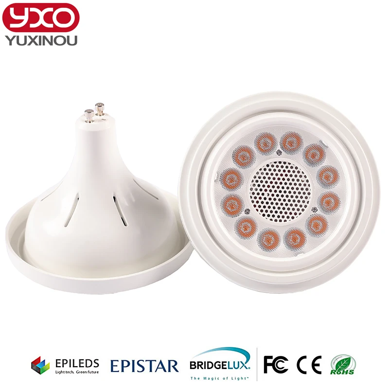 1 шт. GU10 База 12x2 Вт AC 85-265 В 20 Вт 24 Вт LED AR111 GU10 лампочка epistar светодиодные лампы с 100 Вт 120 Вт галогенные эквивалентно