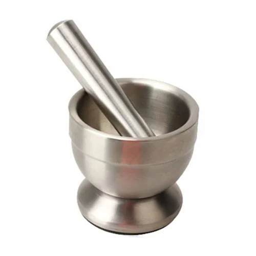 Кухонная ступка и ручная нержавеющая сталь - Цвет: Silver