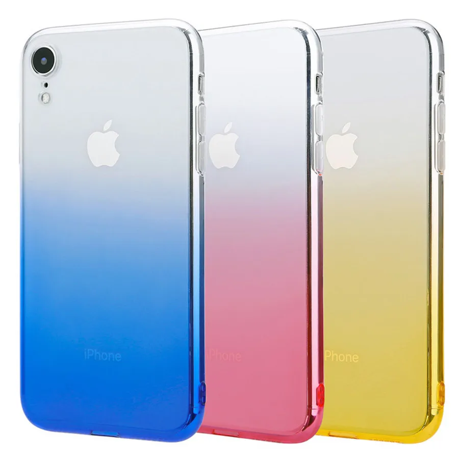 

YUANYUE Colorful Phone Case For iPhone 6 6s 7 8 Plus X Xr Xs Max Ultra Thin Soft TPU Back Cases For iPhone 5s 5 SE Cover