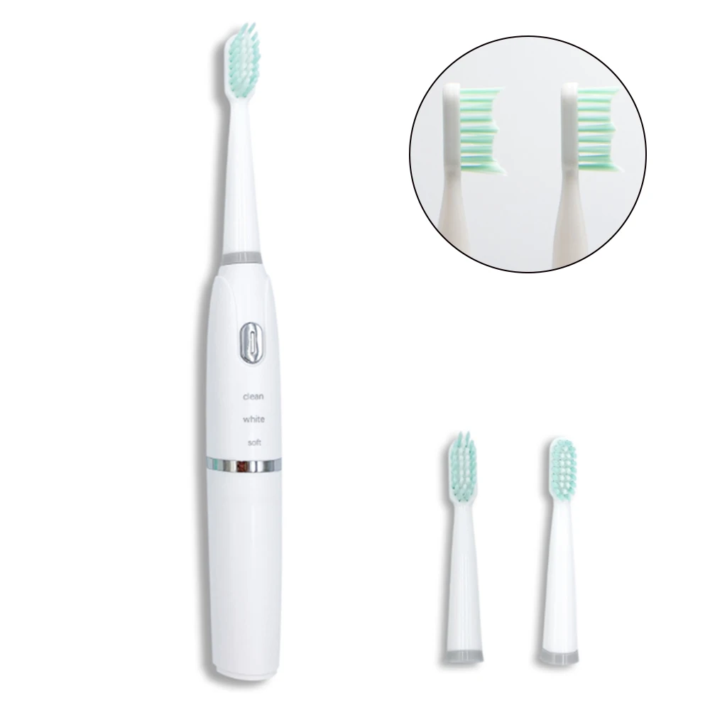 

Sonic Electric Toothbrush Battery Type Head Replaceable High Quality Waterproof Ultrasonic Automatic Smart Timer Tooth Brush