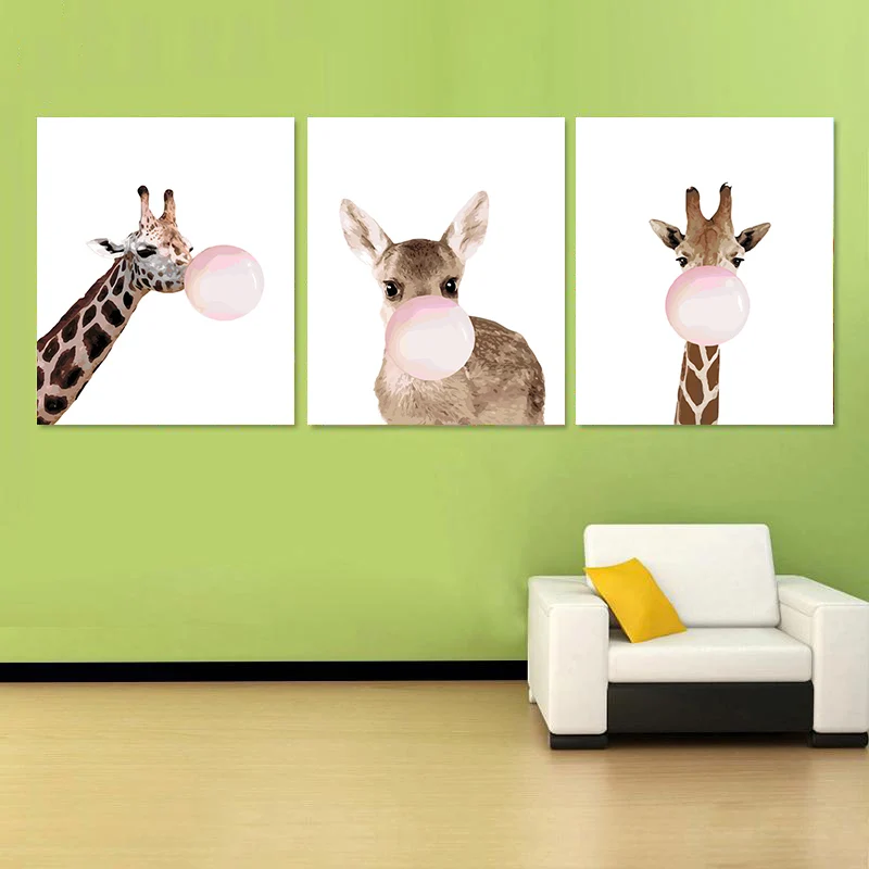 

DIY Handpainted Pictures On Canvas Painting By Numbers cute animals For Unique Gift Living Room Wall Art