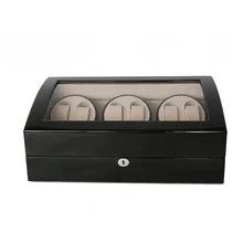 Намотка часов, LTCJ деревянный автоматический поворот 6+ 7 часов намотки чехол для хранения дисплей коробка(bw