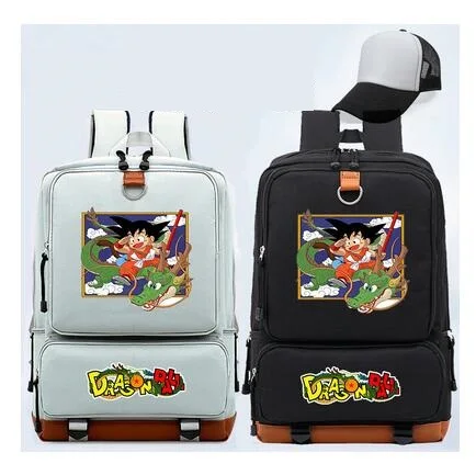 

New High Quality Printing Cartoon Dragon Ball Z Backpacks Anime Son Goku Kakarotto Cosplay School Bags For Teenagers