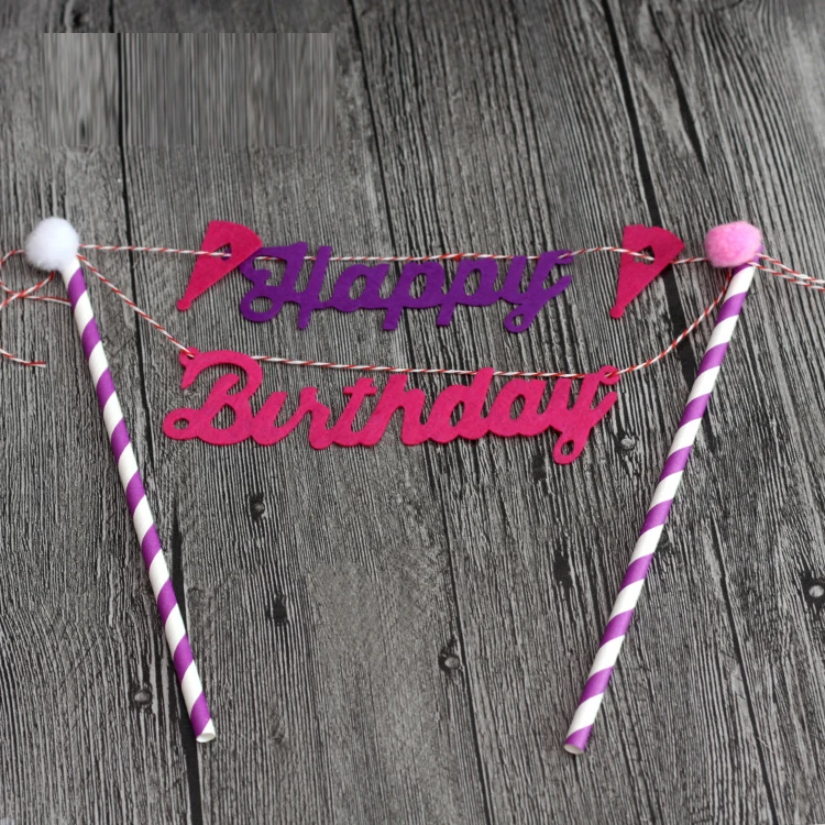 

Hot Selling Cake Decoration Cake Flag Decoration Card Happy Birthday Wedding Birthday Card Party Cake Plugin Cake Decoration