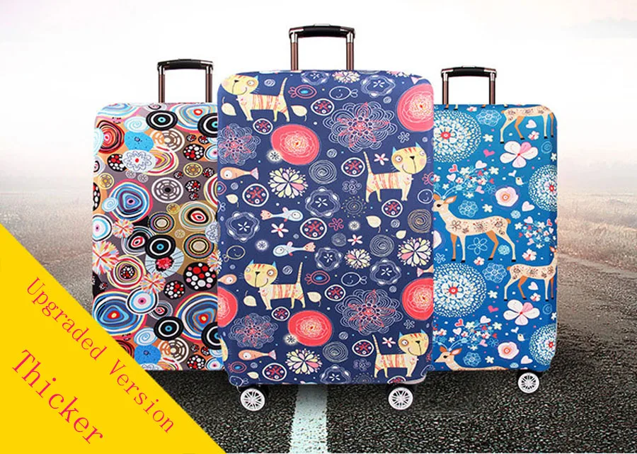 Толще стрейч ткань иллюстрации защитный чехол для чемоданов пыли багаж защитные чехлы туристические аксессуары, 18 до 3" Z50