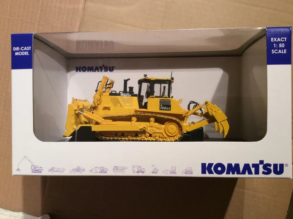 1:50 Масштаб UH8010 Komatsu D155AX-7 бульдозер w/рыхлитель строительная машина игрушка для украшения, коллекция, подарок