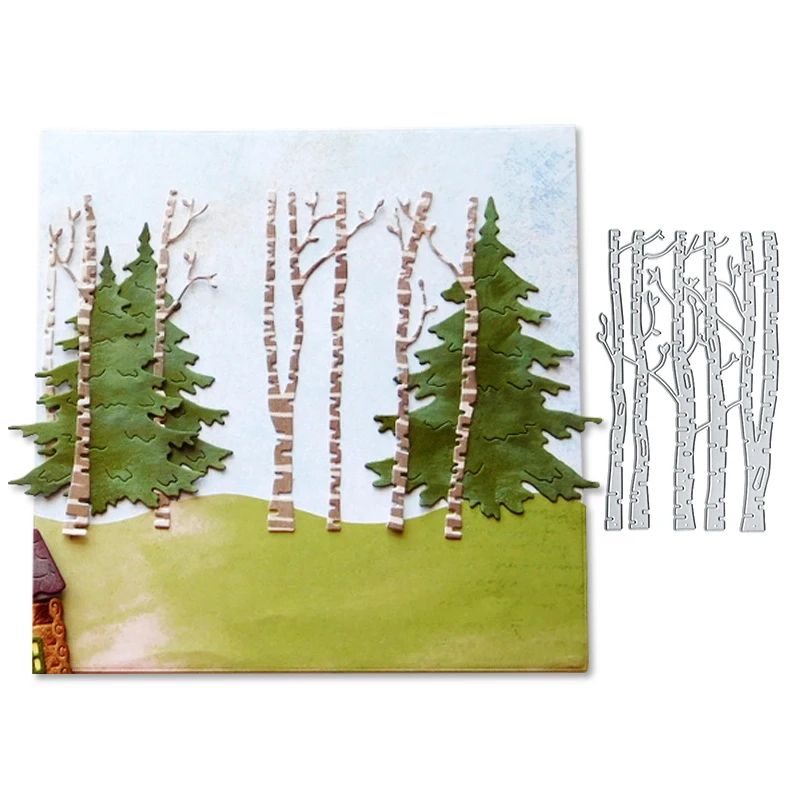 

Julyarts Tree Background Metal Cutting Craft Dies Scrapbooking for DIY Paper Cards Embellishments Decor