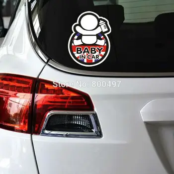 

10 x Newest Design Funny Car Sticker American Flag Style Baby In Car Decal for Chevrolet Volkswagen Tesla Honda Hyundai Lada