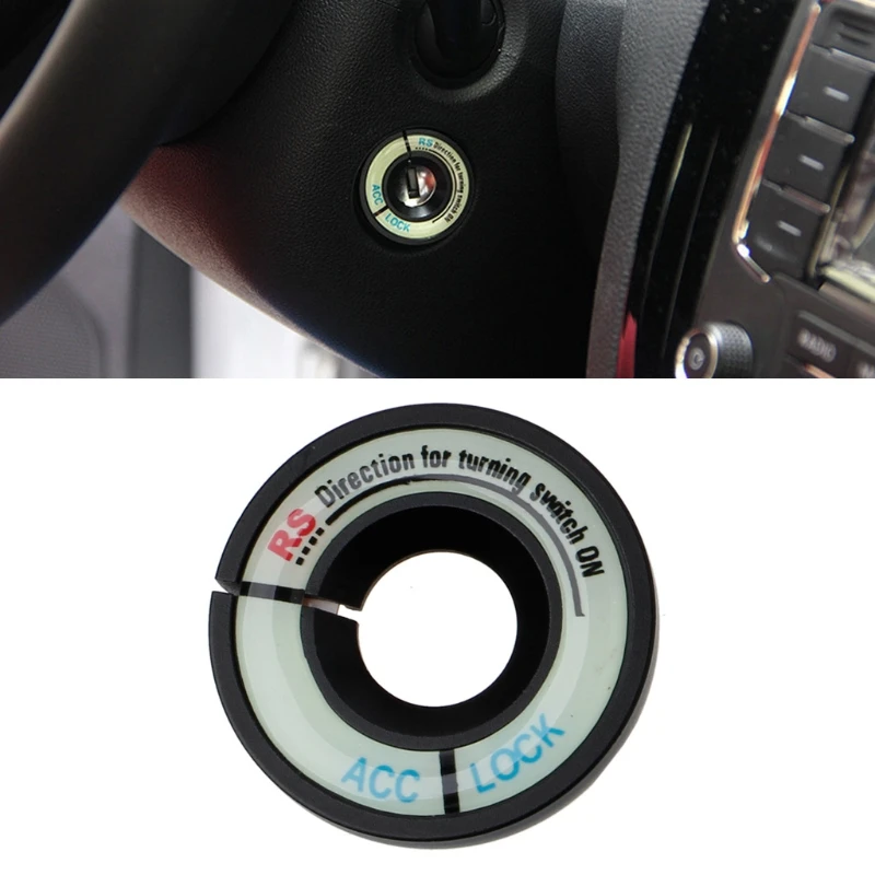 Автомобильная светящаяся наклейка на зажигание кольцо для ключа переключатель декор наклейка для Skoda Octavia Fabia YETI VW Passat Bora POLO GOLF 6 Jetta MK5 MK6