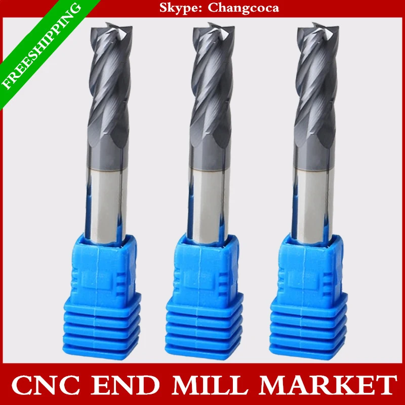 14mm*14mm*100mm,2pcs,CNCTungsten solid carbide end milling cutter,TiALN