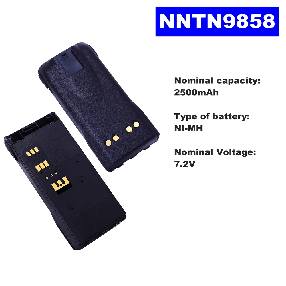 Горячая 7,2 V 2500 mAh Ni-MH Батарея NNTN9858 для гарнитура Motorola XTS2500 XTS1500 PR1500 двухстороннее радио